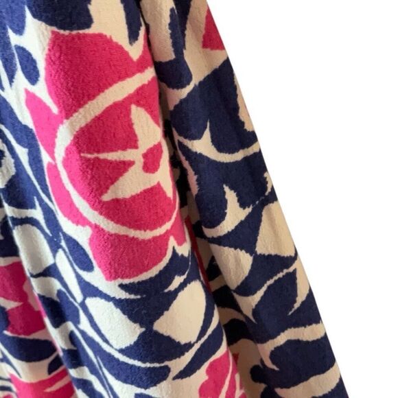 Maeve Peralta Minidress, Size 6. Navy and pink garden girl pattern - Picture 5 of 14